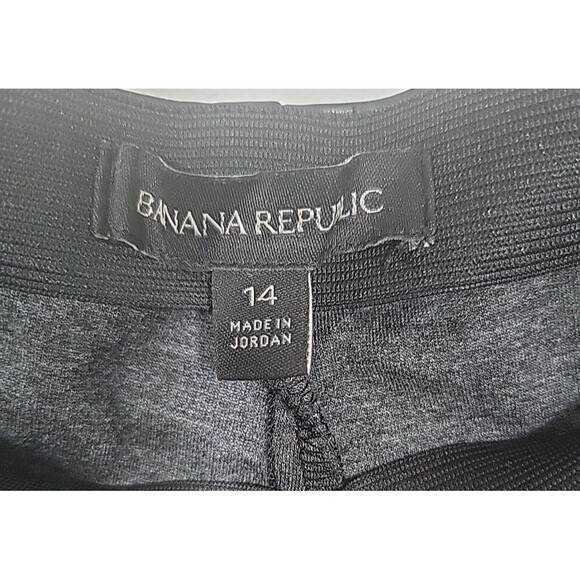 Banana Republic Womens Size 14 Vegan Black Leather Legging Pants Elastic Waist - Picture 4 of 8